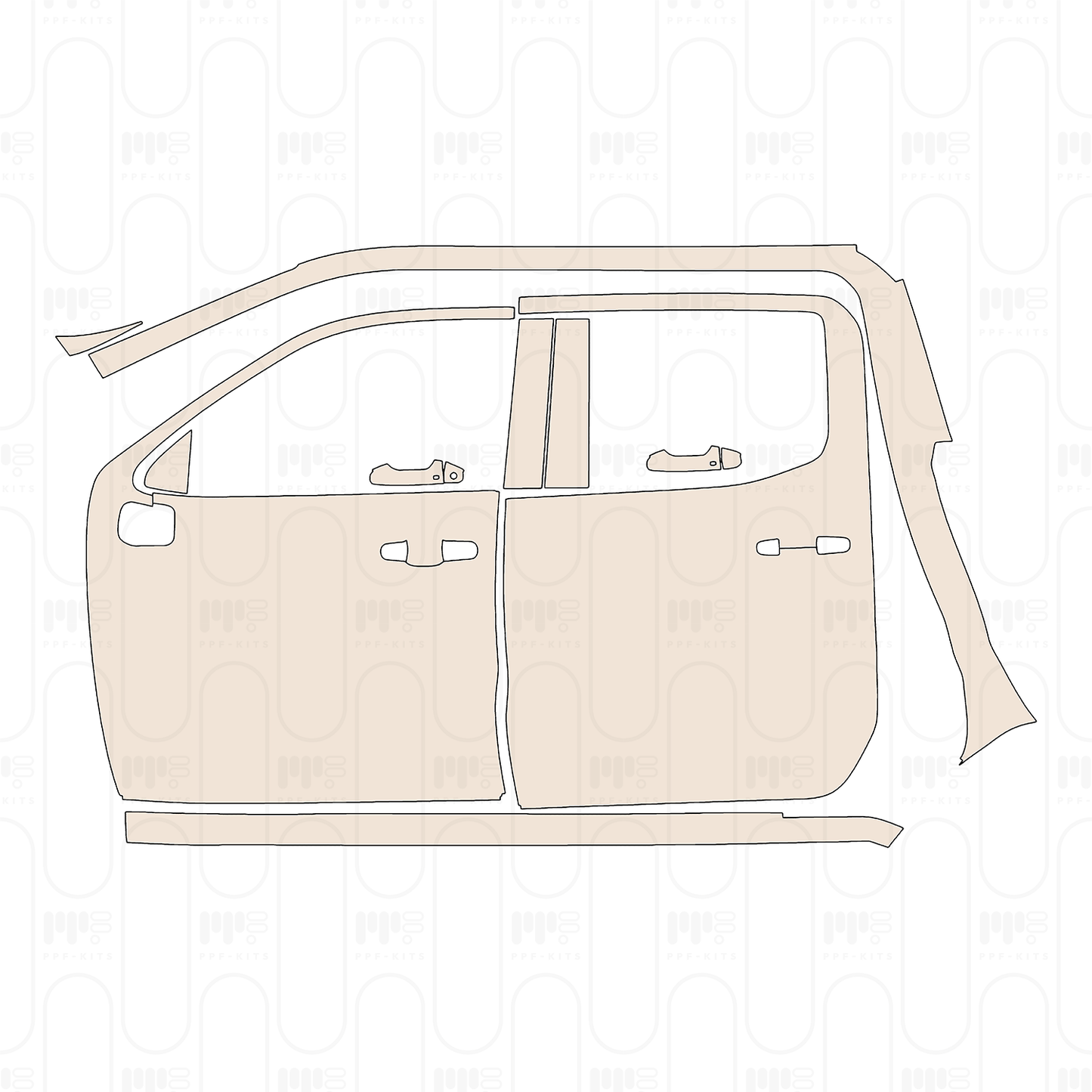 Pre-Cut PPF GMC Sierra 1500 Crew Cab ELEVATION 2026