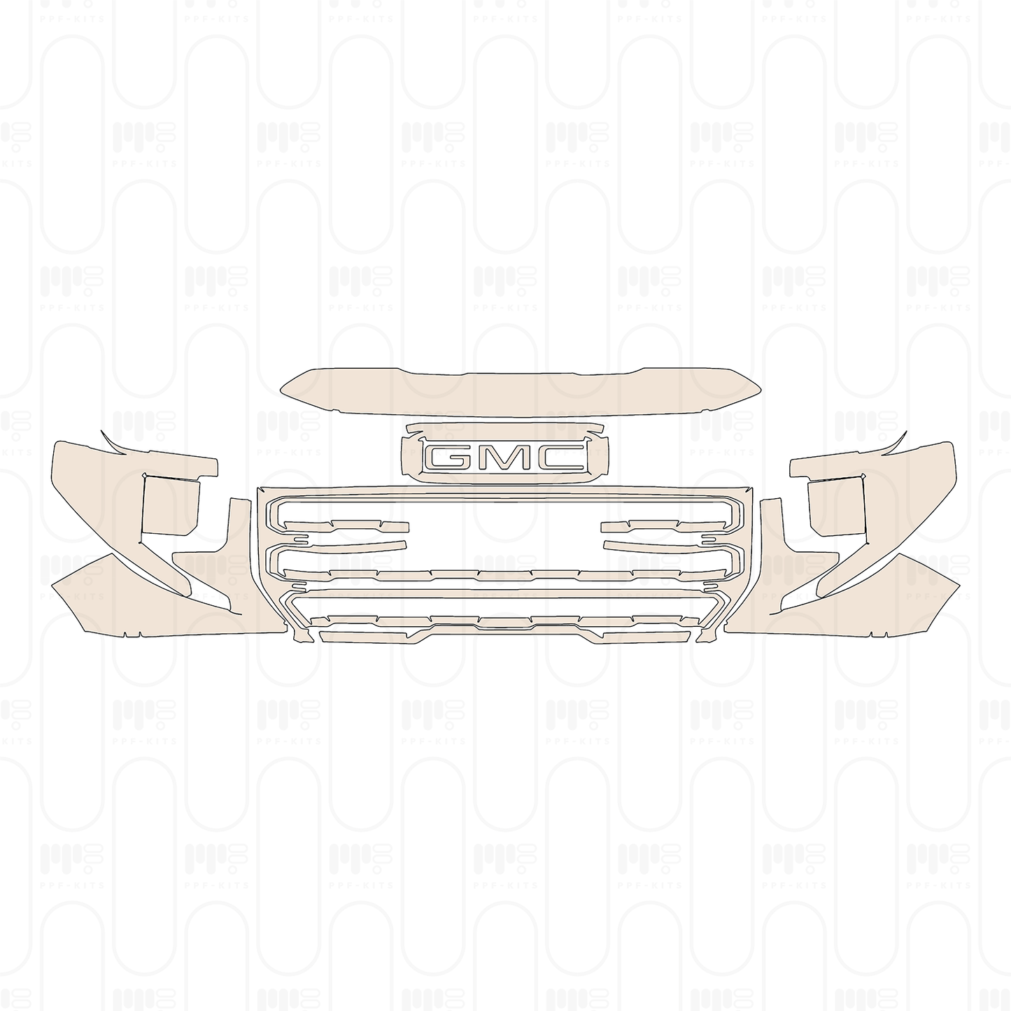 Pre-Cut PPF GMC Sierra 1500 Crew Cab AT4X 2026