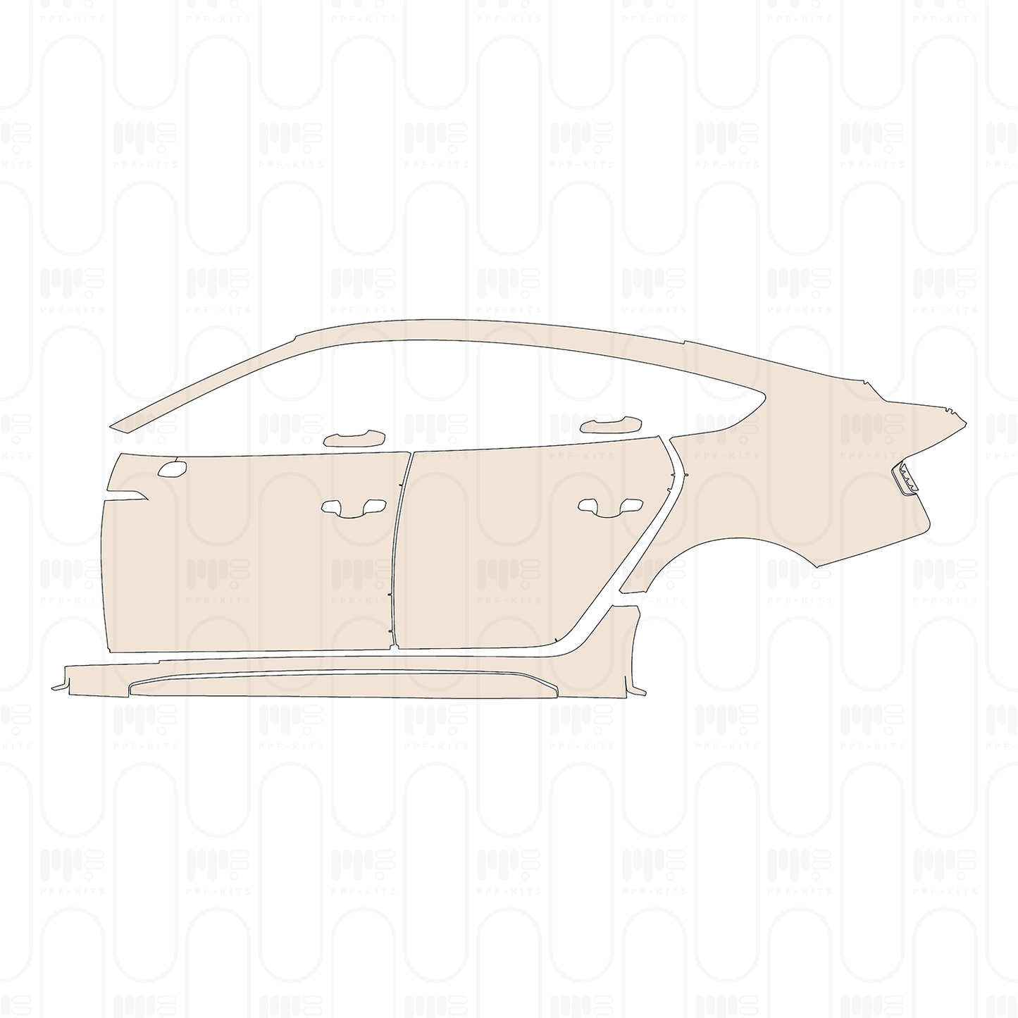 (left) Door+B-Pillar+Rear Fender+Side Skirt