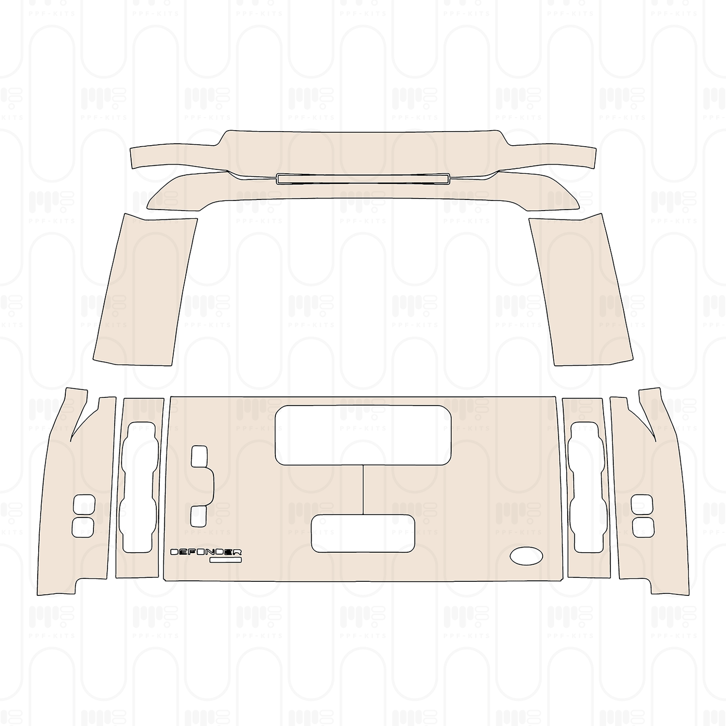 Pre-Cut PPF Land Rover Defender 110 X-Dynamic 2025