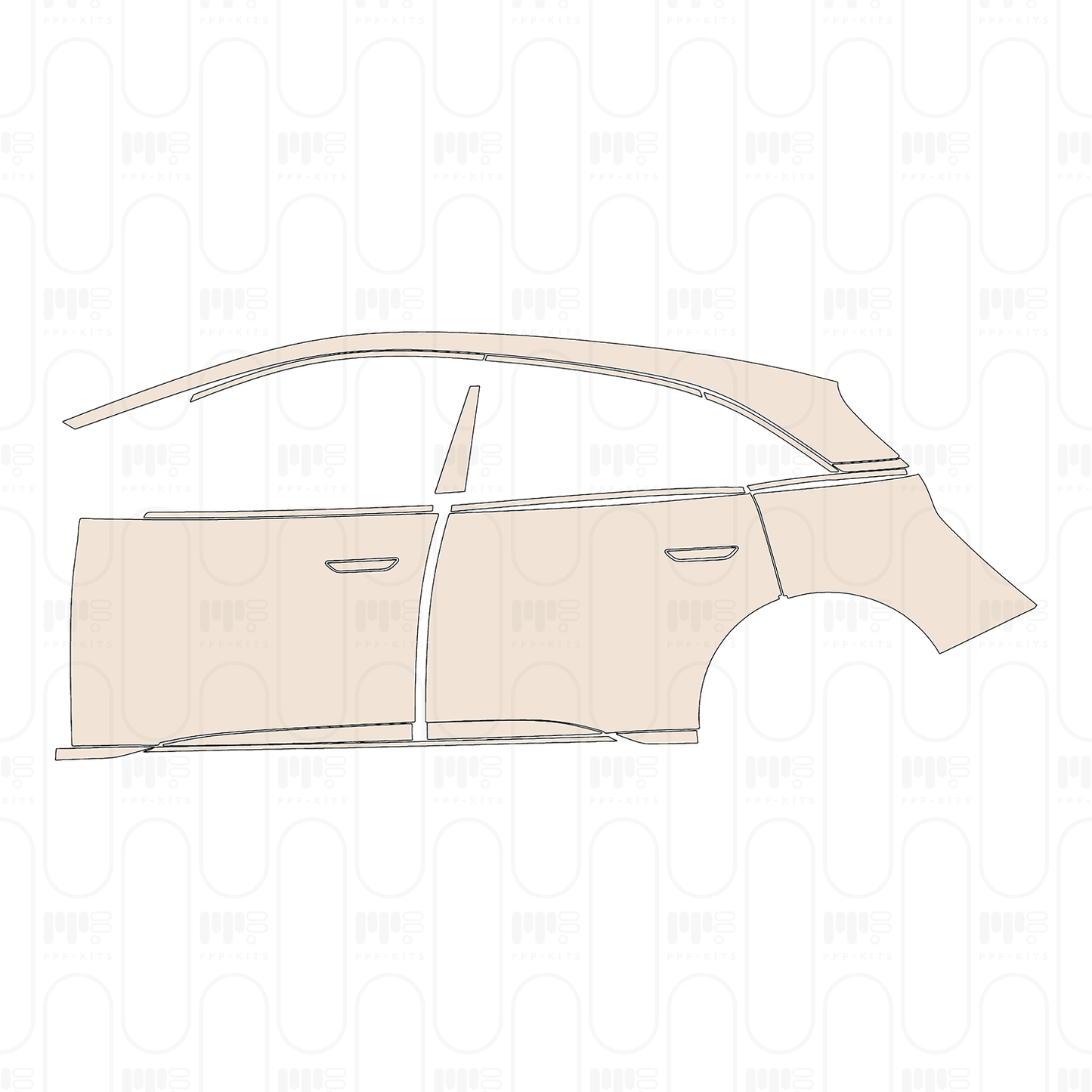(left) Door+BC-Pillar+Side Skirt+Rear Fender
