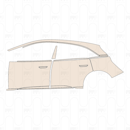 (left) Door+BC-Pillar+Side Skirt+Rear Fender