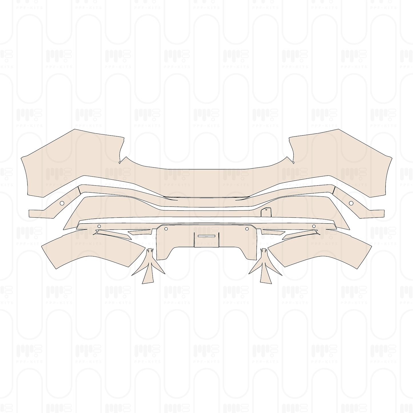 Rear Bumper with 6 PDC (Parking Sensors)