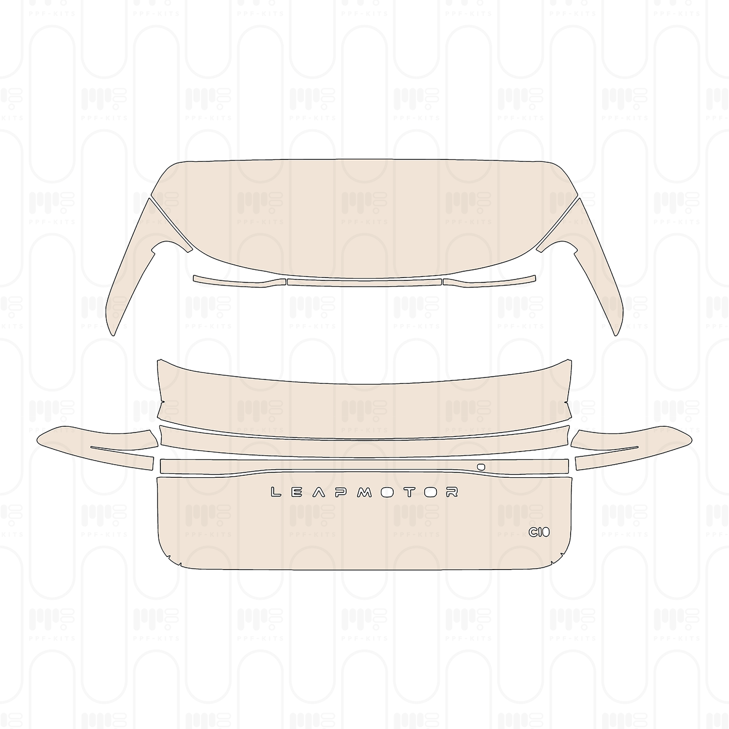 Trunk Lid with "LEAPMOTOR" & "C10" Emblems