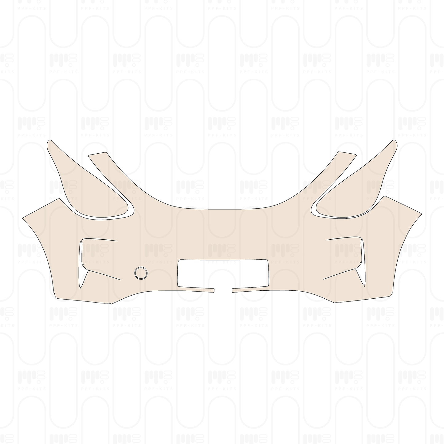 Bumper+Headlamp The size of the license plate frame is approximately 51 cm × 16 cm.