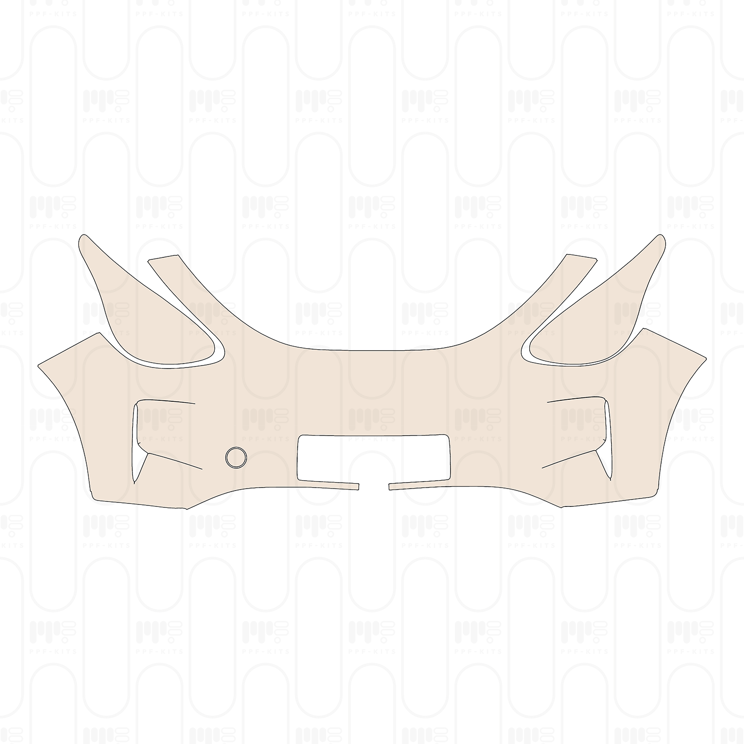 Bumper+Headlamp The size of the license plate frame is approximately 51 cm × 16 cm.