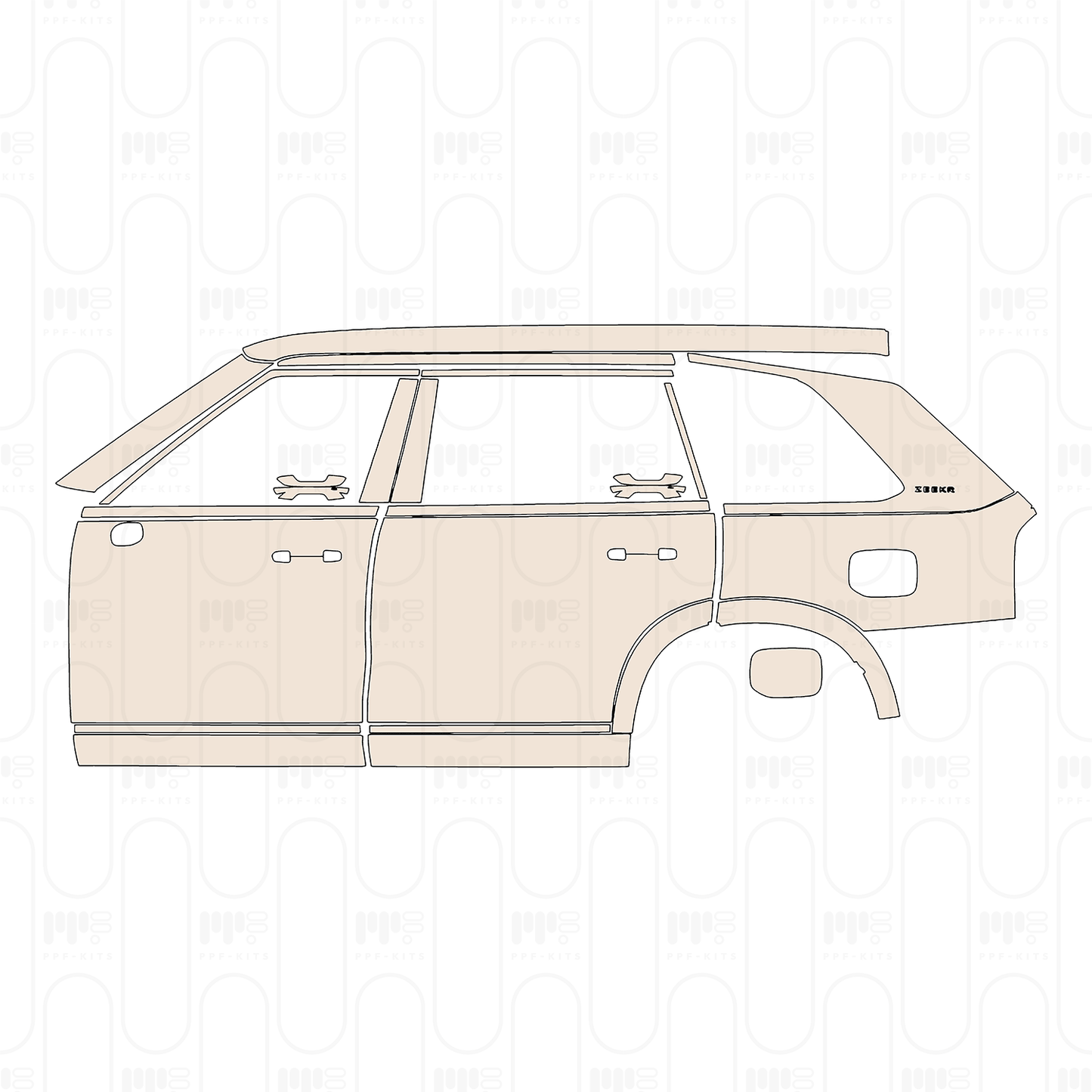 (left) Door+Side Skirt+Rear Fender