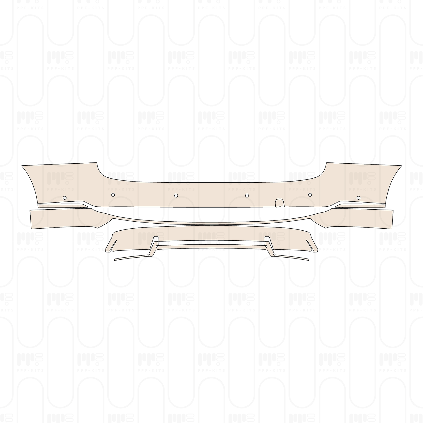 Rear Bumper with 6 PDC (Parking Sensors)