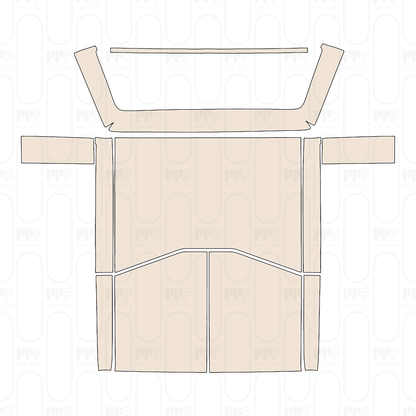 Roof with three-piece hard top