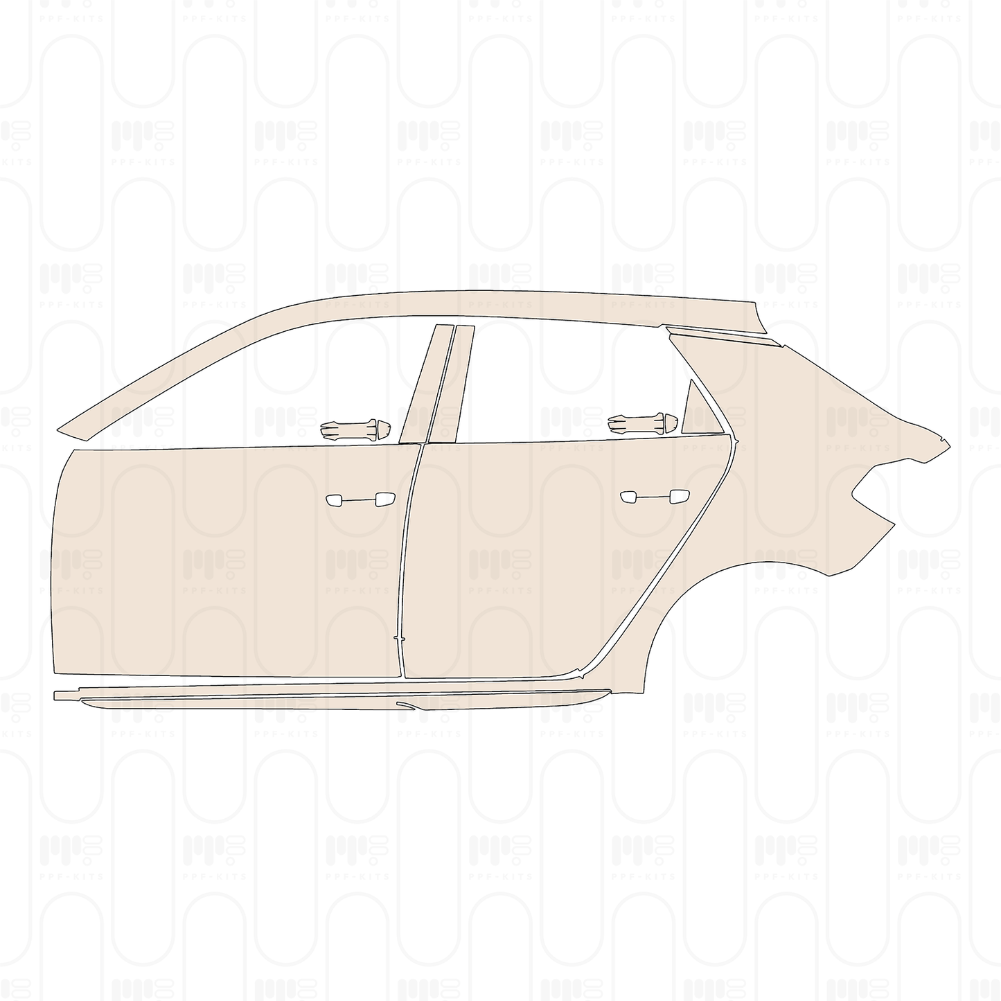 (left) Door+Rear Fender+Side Skirt