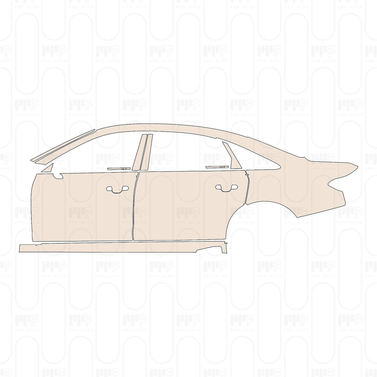 (left) Door+BC-Pillar+Rear Fender+Side Skirt