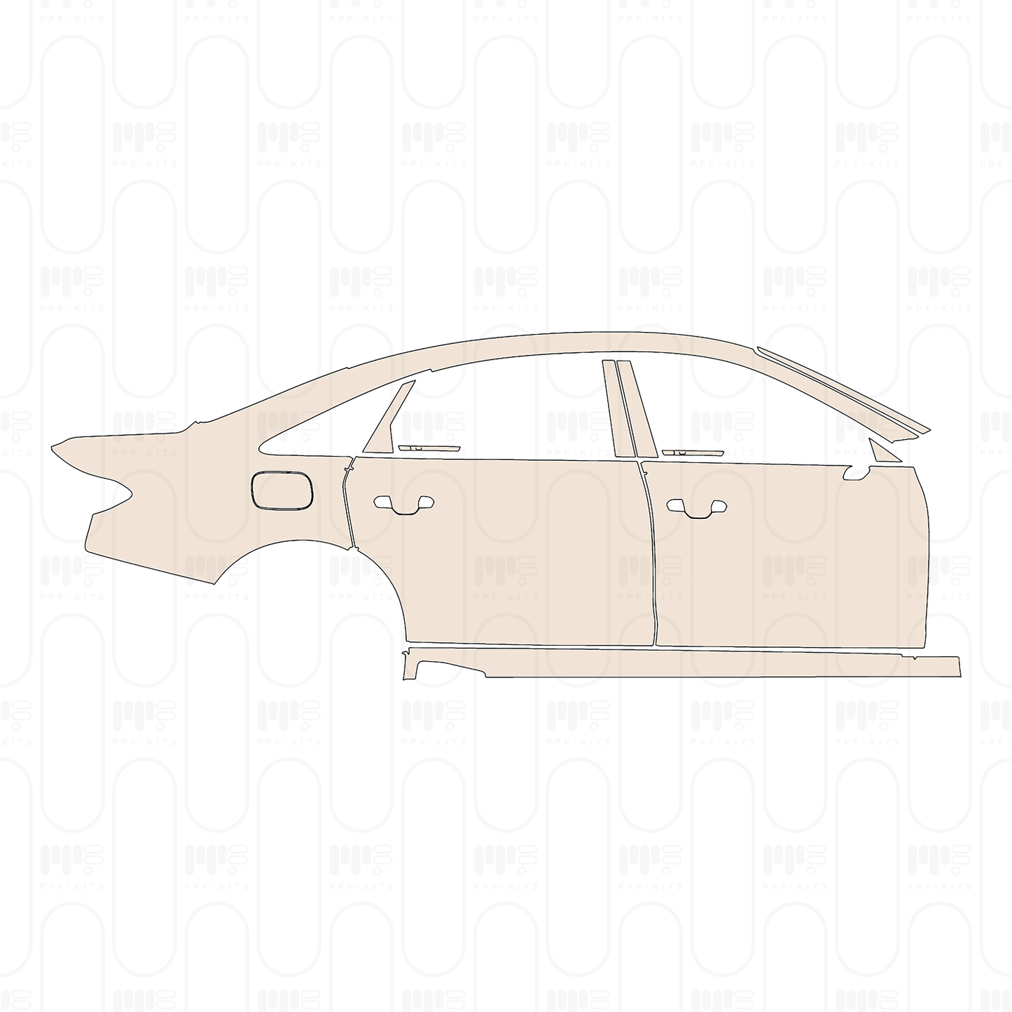 (right) Door+BC-Pillar+Rear Fender+Side Skirt