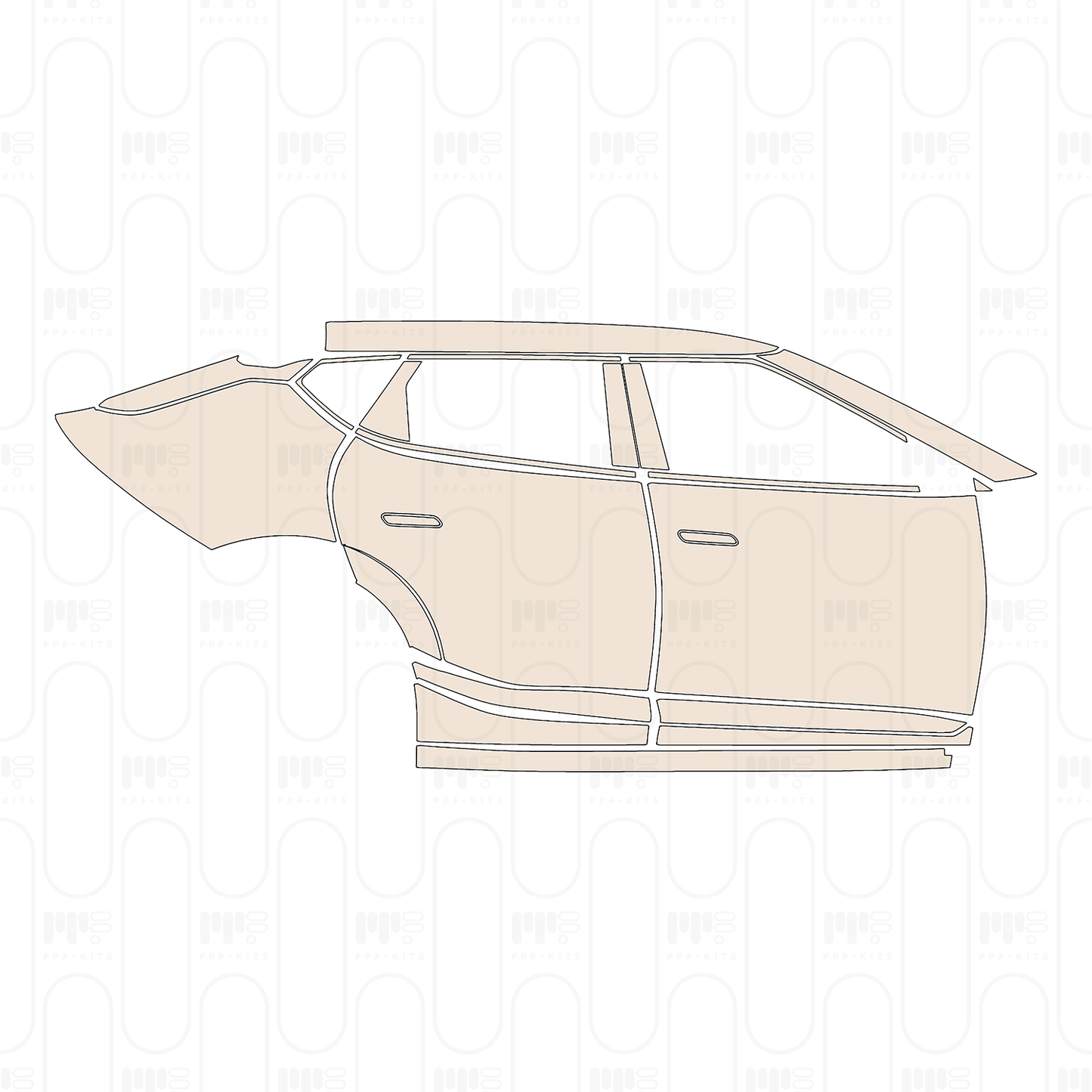 (right) Door+Rear Fender+Side Skirt