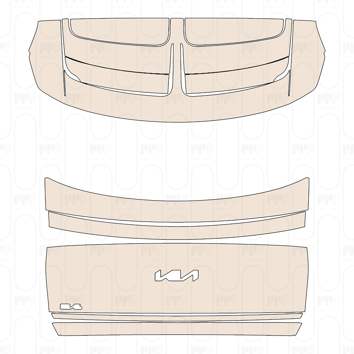 Trunk Lid with "Kia" & "EV6" Model Emblem