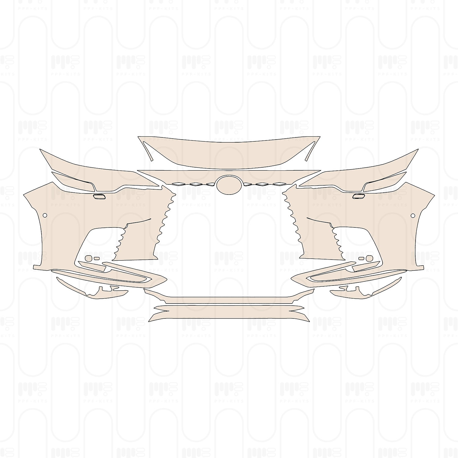 Bumper+Headlamp without tow hook cutout