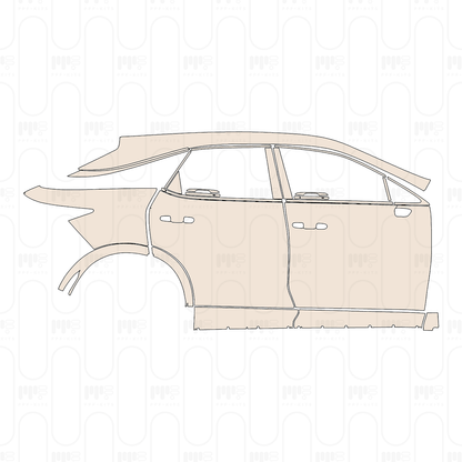 (right) Door+Side Skirt+Rear Fender