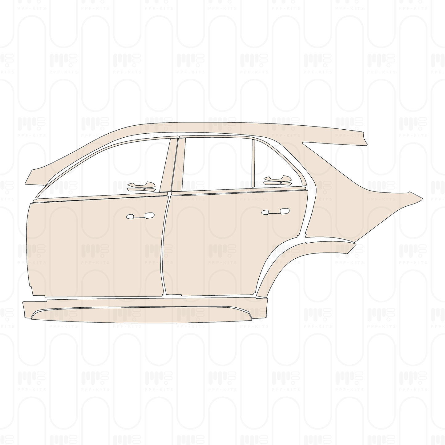 (left) Door+BC-Pillar+Rear Fender+Side Skirt