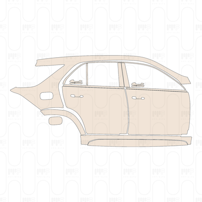 (right) Door+BC-Pillar+Rear Fender+Side Skirt