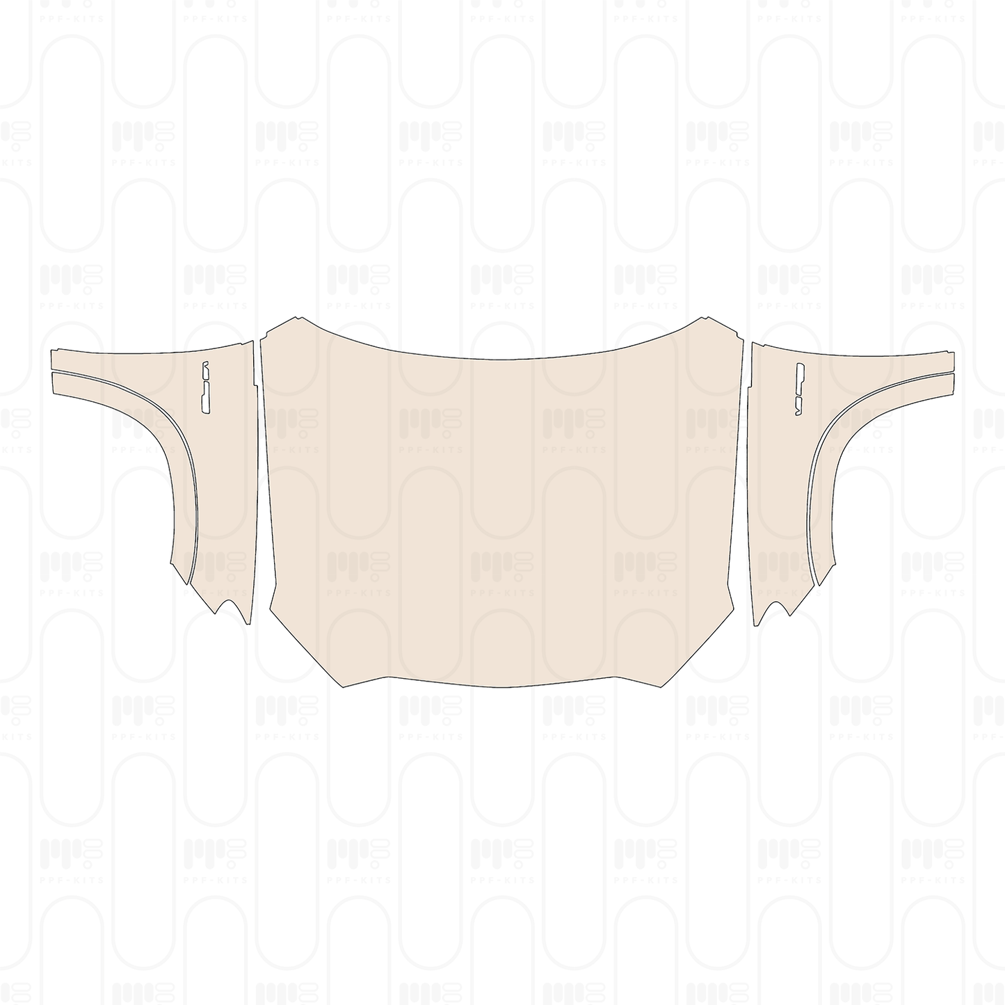 Hood+Fender with "V8" & "BITURBO 4MATIC+" Emblems