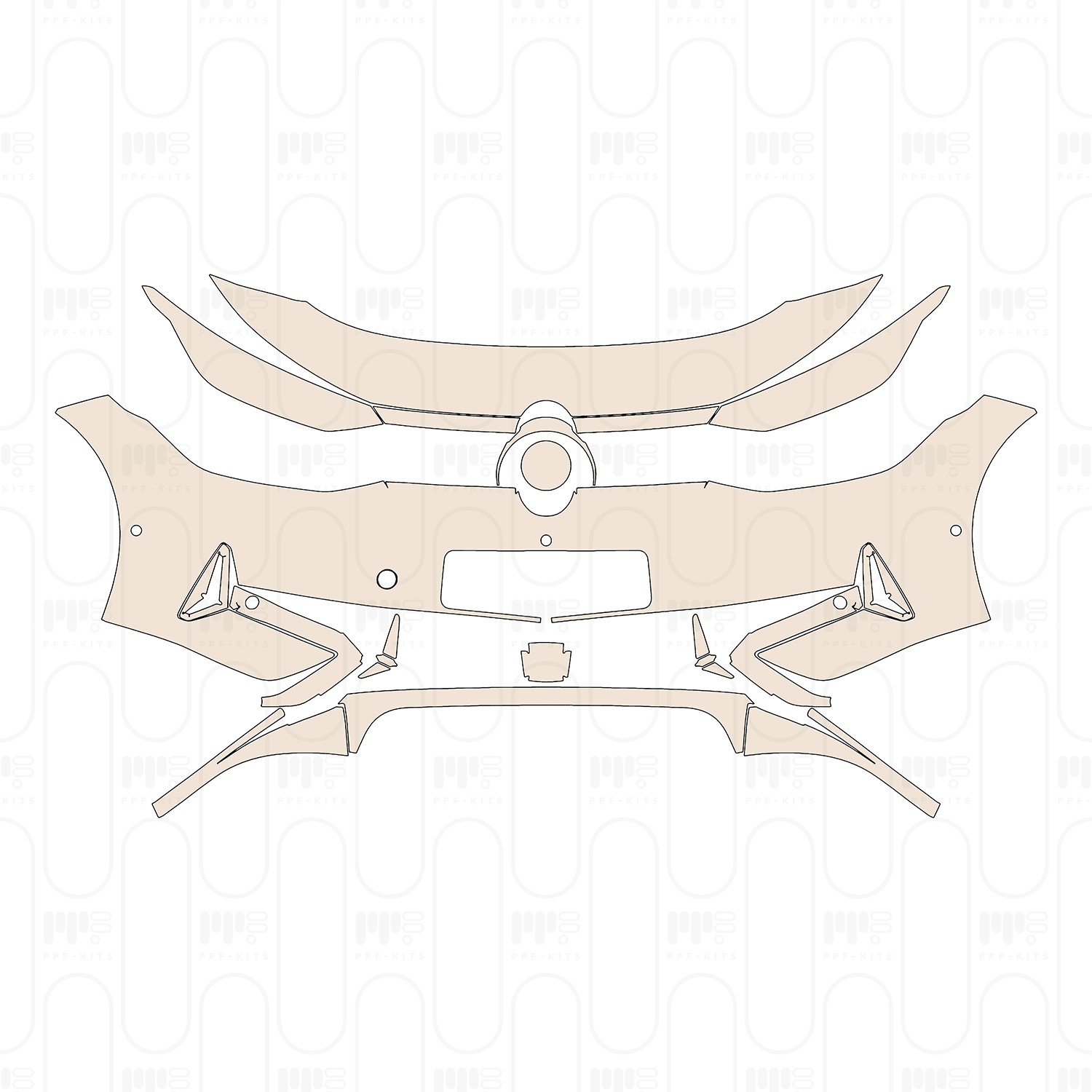 Bumper+Headlamp with 4 PDC (Parking Sensors) and 1 Camera