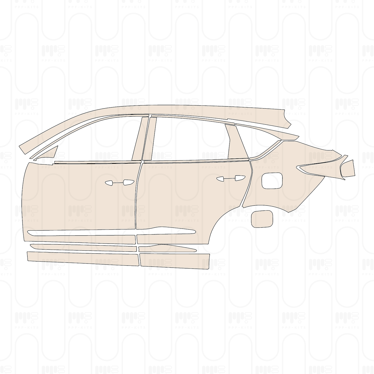 (left) Door+Rear Fender+Side Skirt