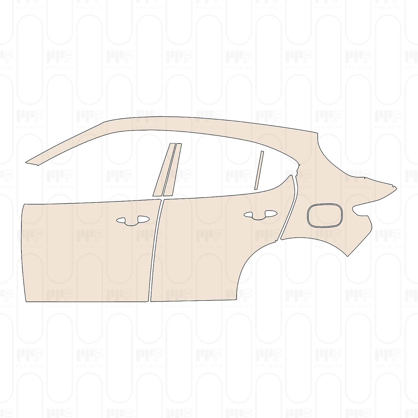 (left) Door+BC-Pillar+Rear Fender