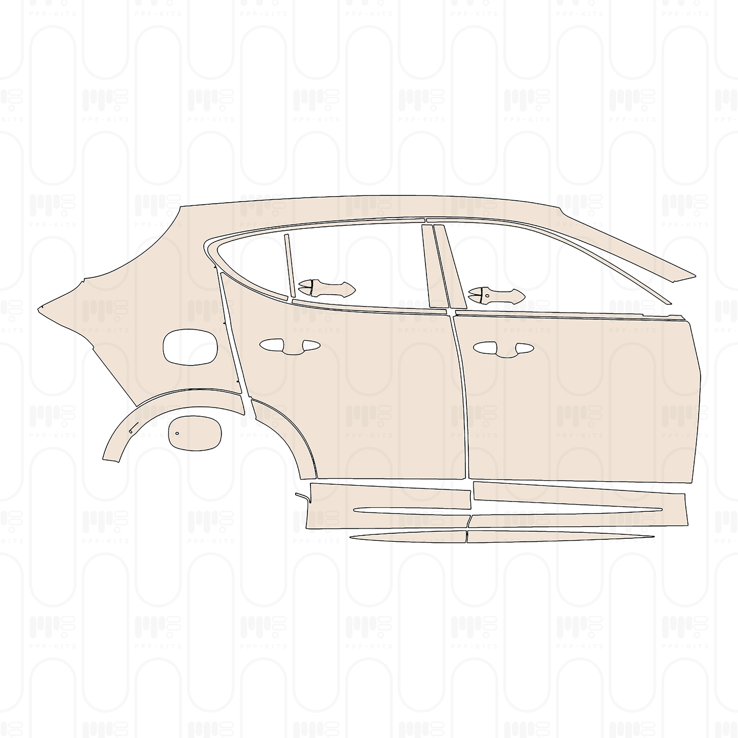 (right) Door+Rear Fender+Side Skirt