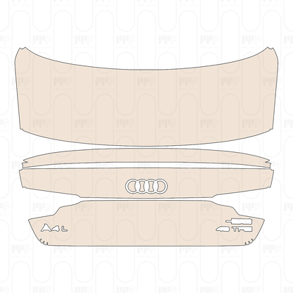 Trunk Lid with Spoiler, with "A4L" & "FAW-Audi" & "4#TFSI" Emblems