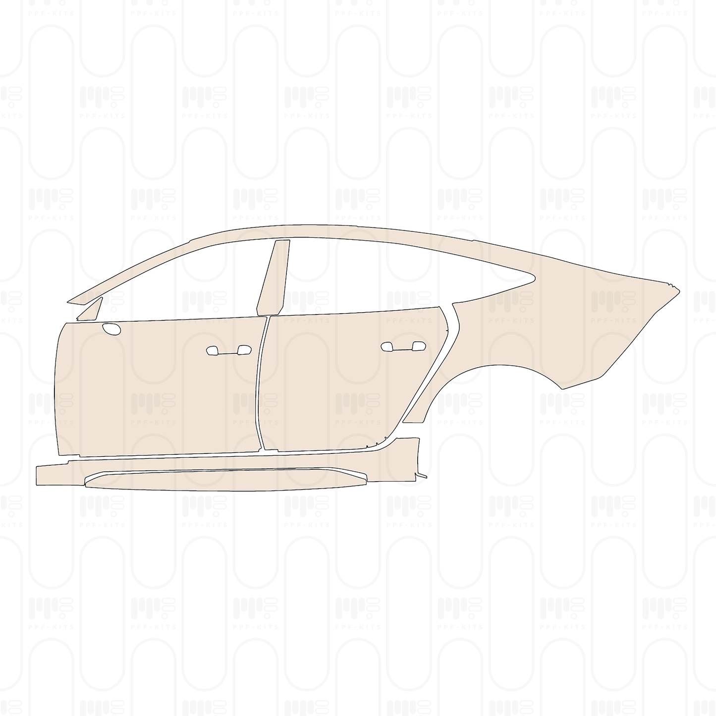 (left) Door+B-Pillar+Rear Fender+Side Skirt