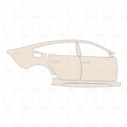 (right) Door+B-Pillar+Rear Fender+Side Skirt