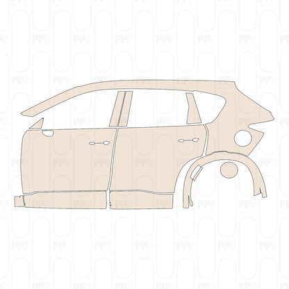 (left) Door+Side Skirt+Rear Fender