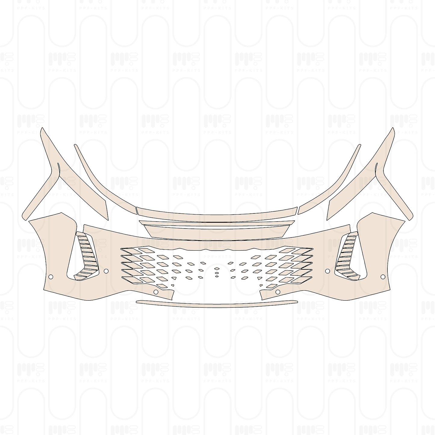 Bumper+Headlamp with 6 PDC (Parking Sensors)