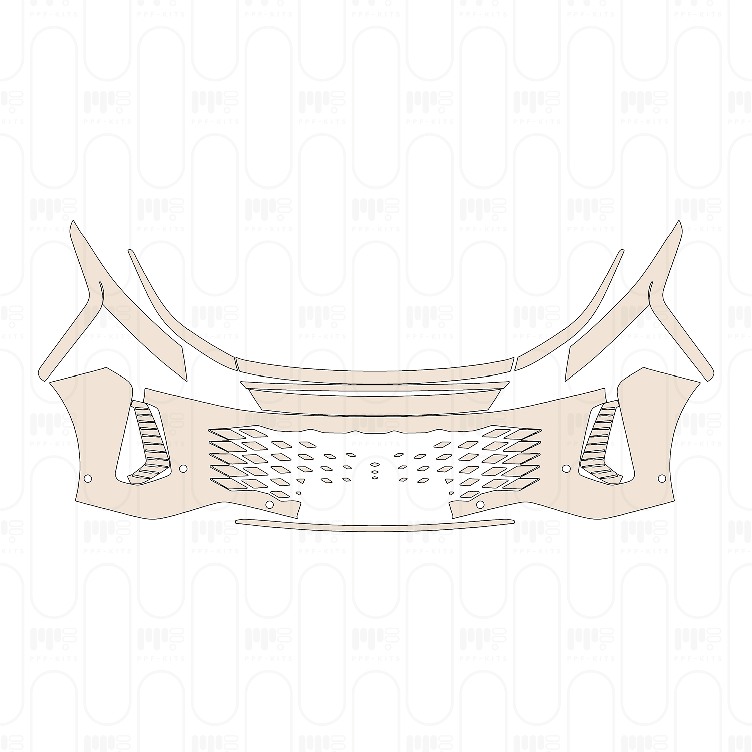Bumper+Headlamp with 6 PDC (Parking Sensors)
