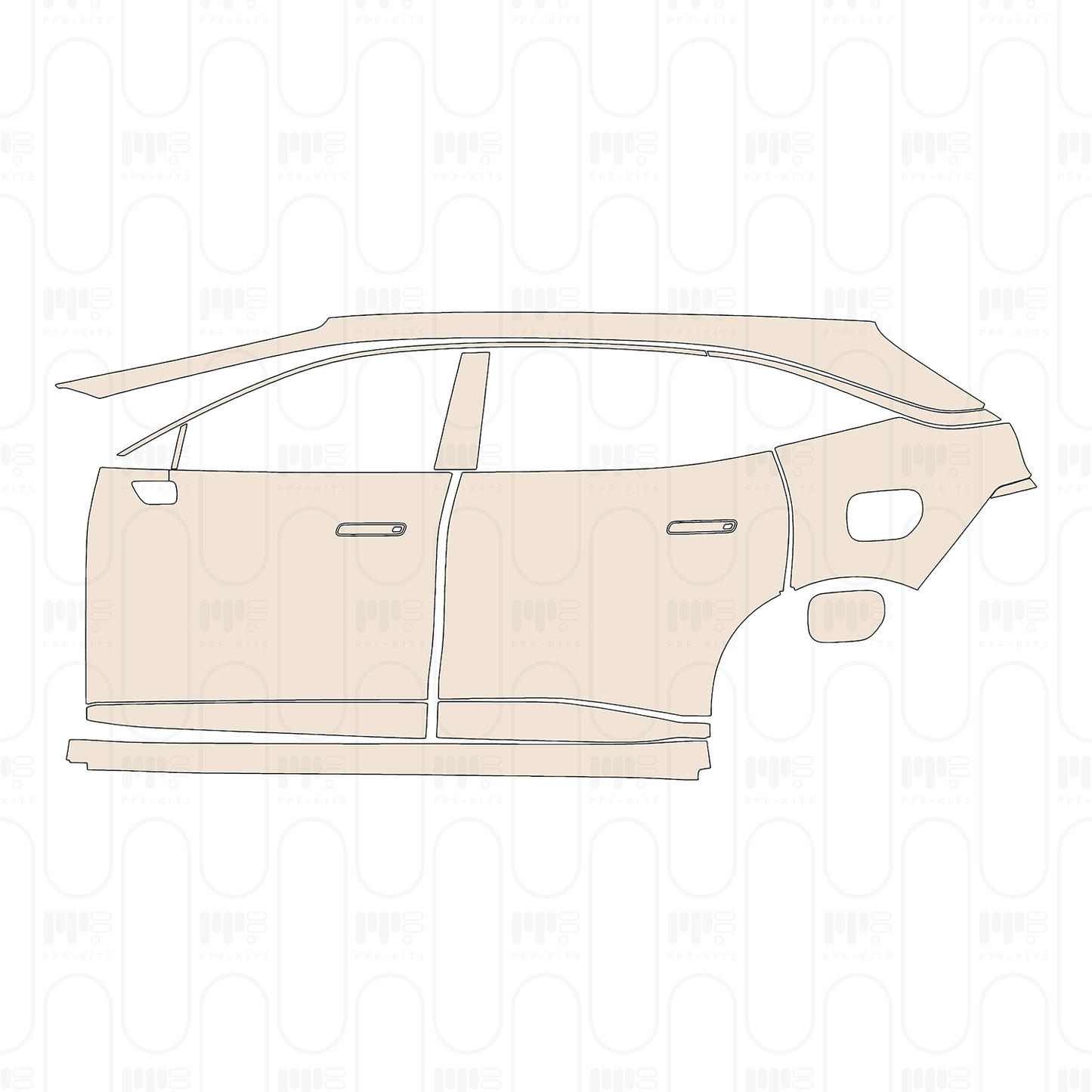(left) Door+Side Skirt+Rear Fender