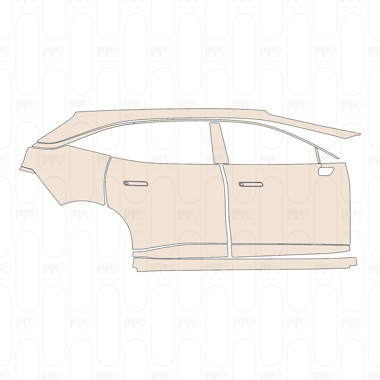 (right) Door+Side Skirt+Rear Fender