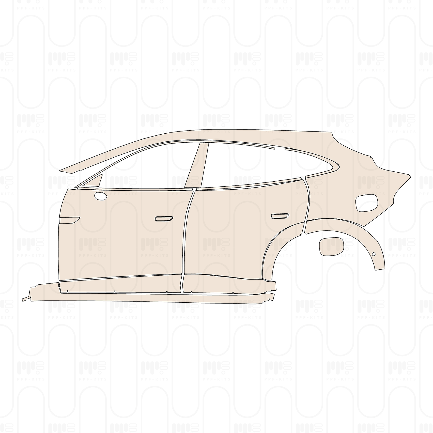 (left) Door+Side Skirt+Rear Fender