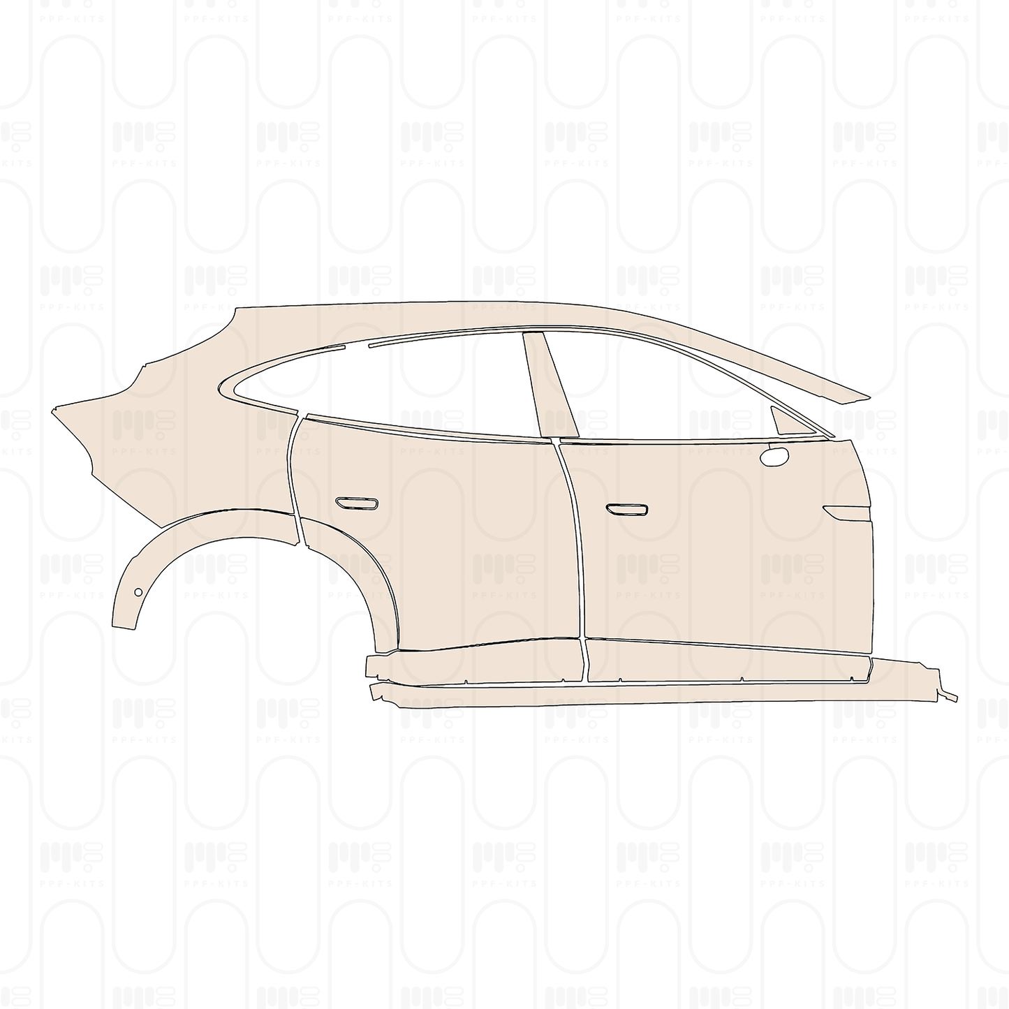 (right) Door+Side Skirt+Rear Fender
