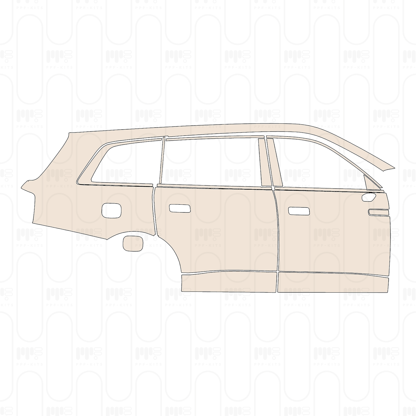 (right) Door+Side Skirt+Rear Fender