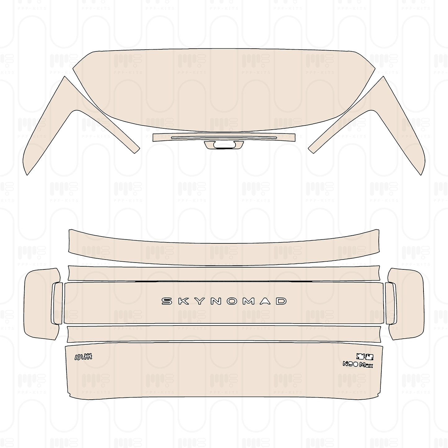 Trunk Lid with "SKYNOMAD" & "Millet" & "Pengcheng N90MAX" Emblems