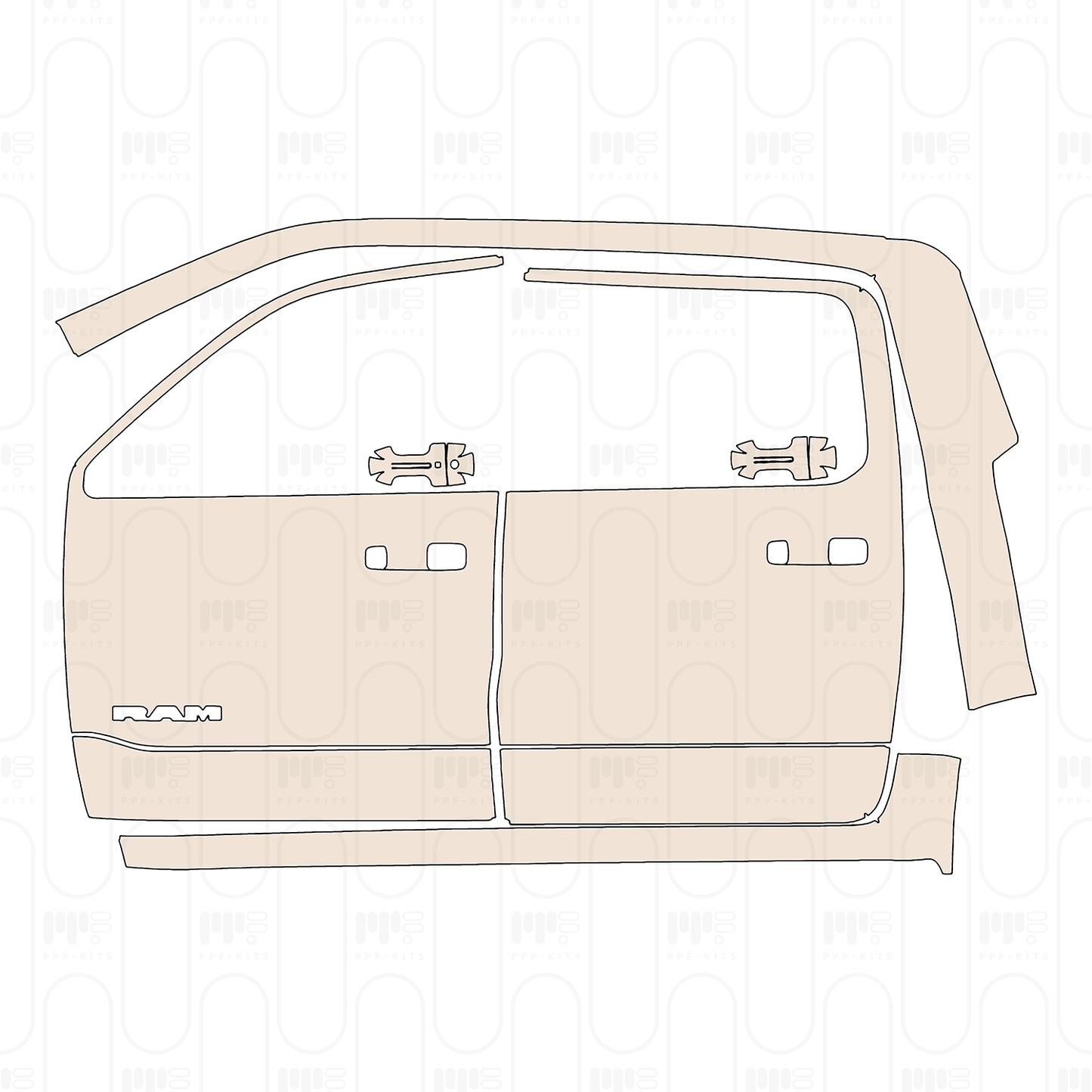Pre-Cut PPF RAM Trucks 1500 Crew Cab Express 2026