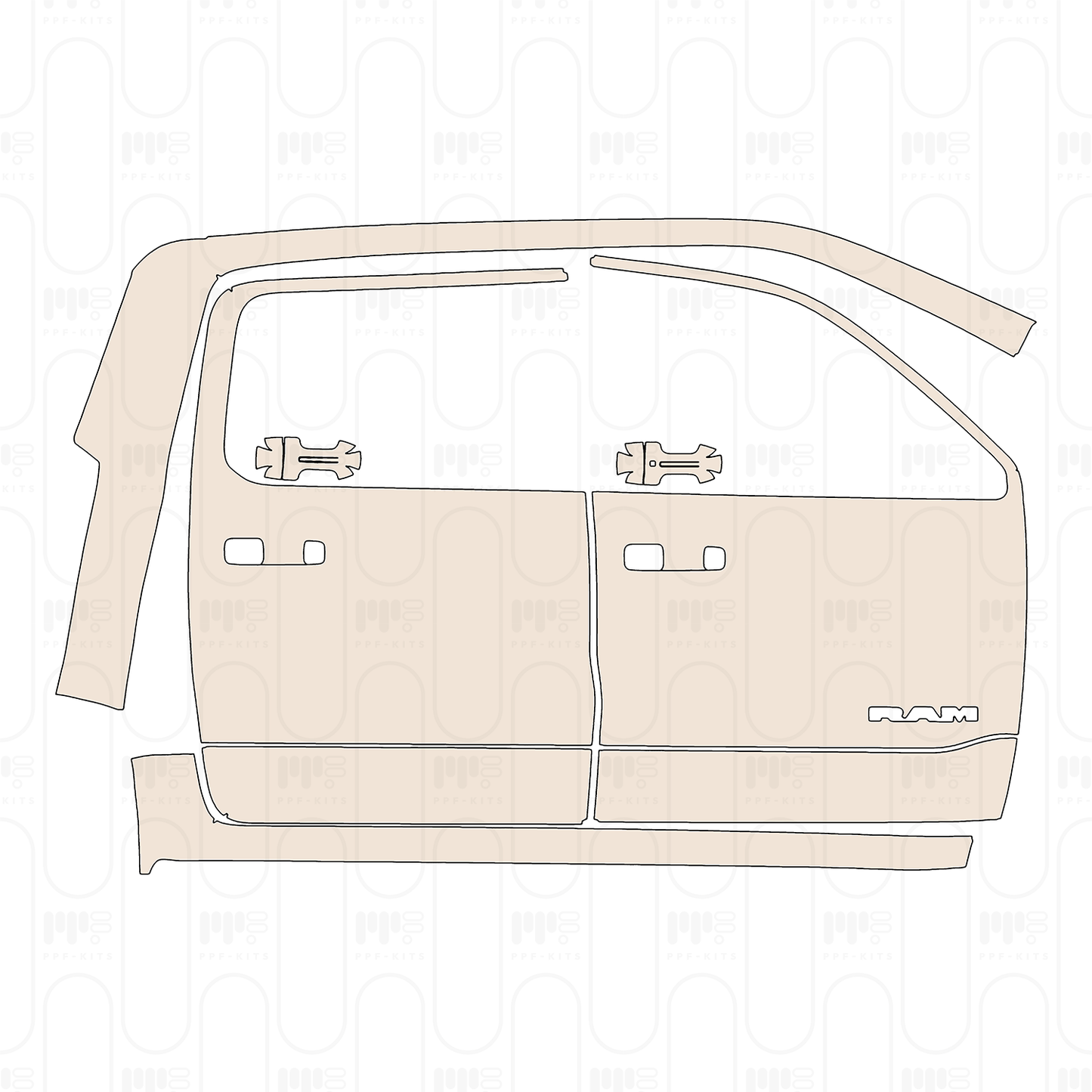 Pre-Cut PPF RAM Trucks 1500 Crew Cab Express 2026