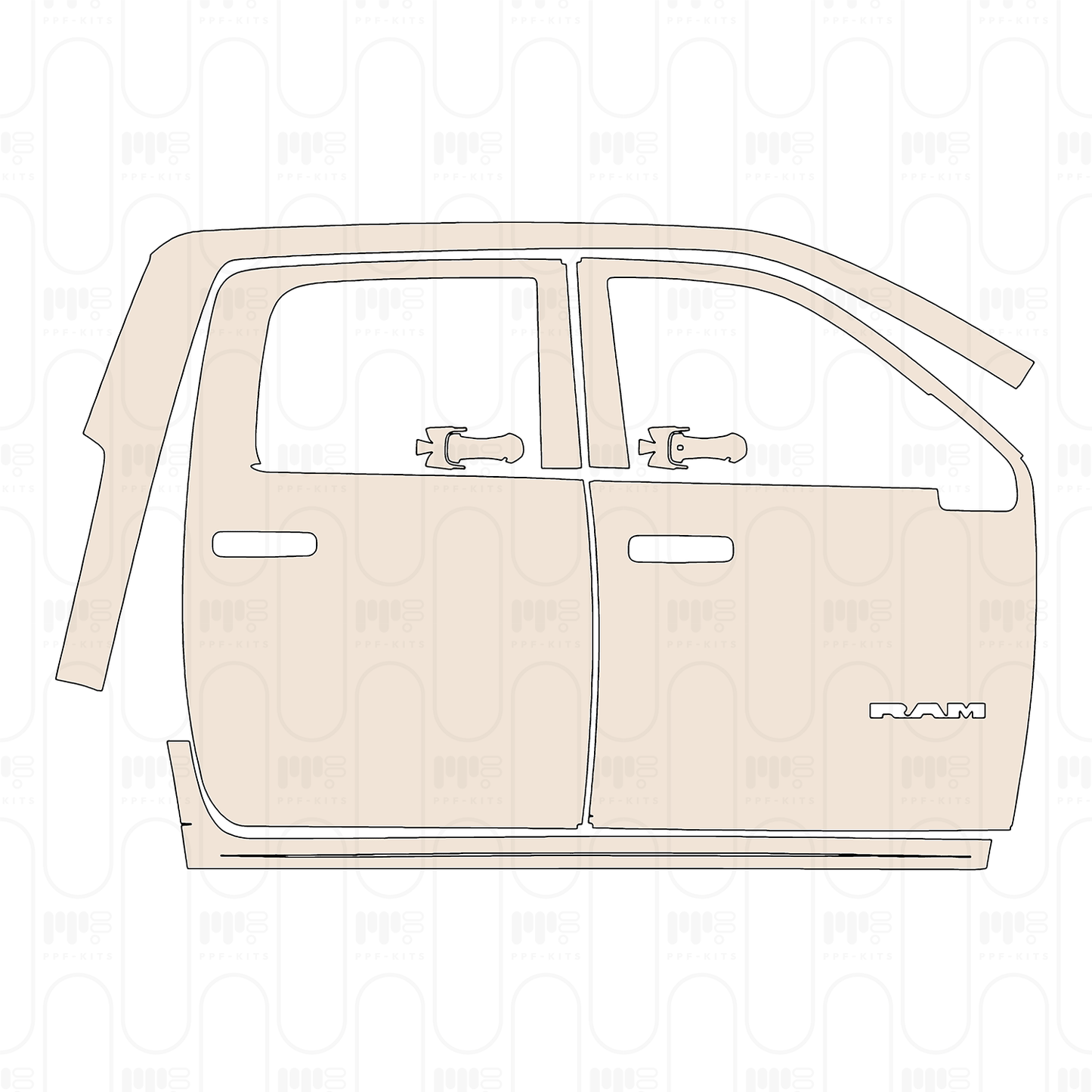 Pre-Cut PPF RAM Trucks 3500 Laramie 2025