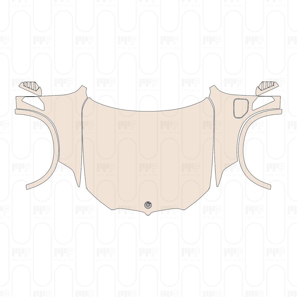 Hood+Fender with charging port on Fender, One-piece design