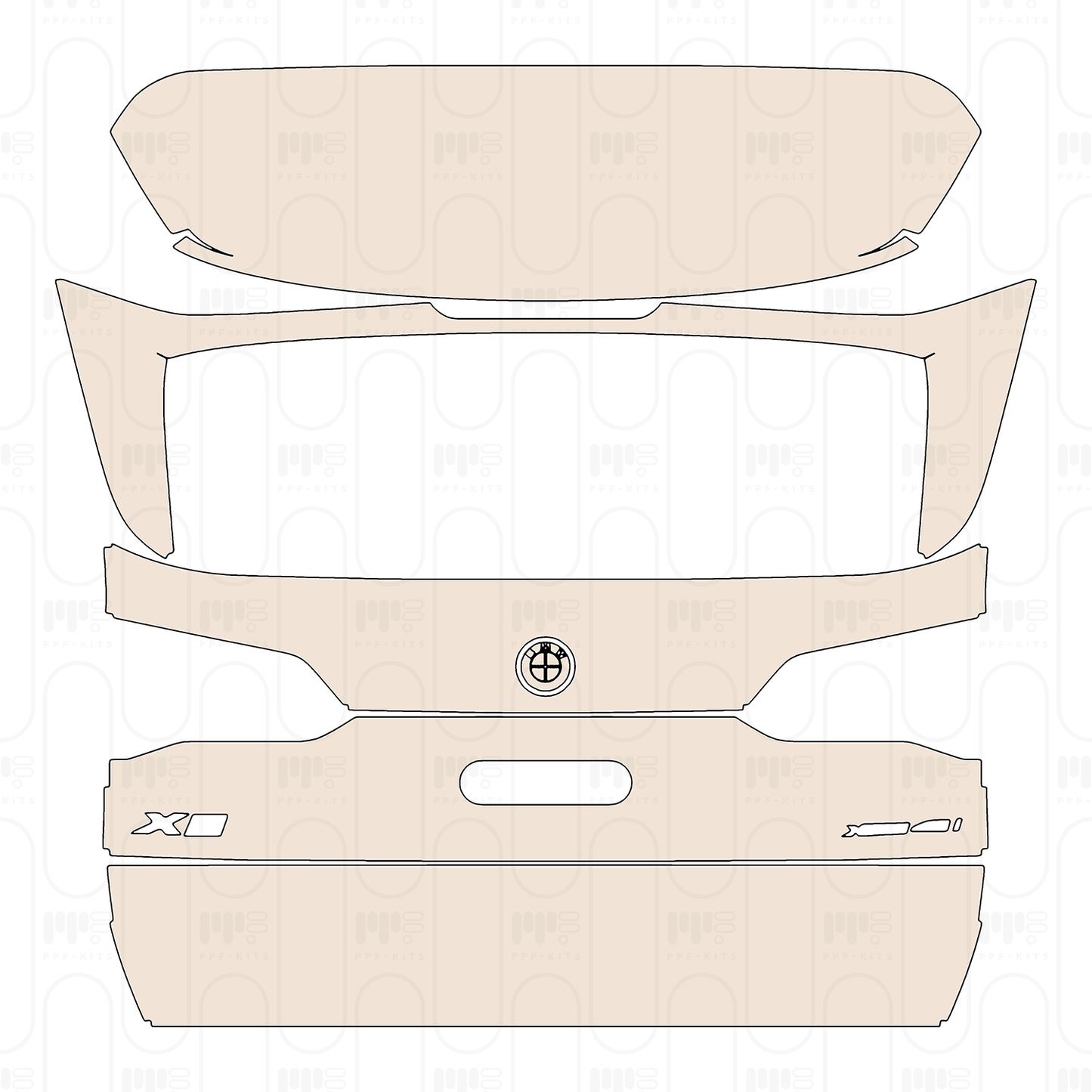 Trunk Lid with "X5" & "xDrive 40i" Emblems