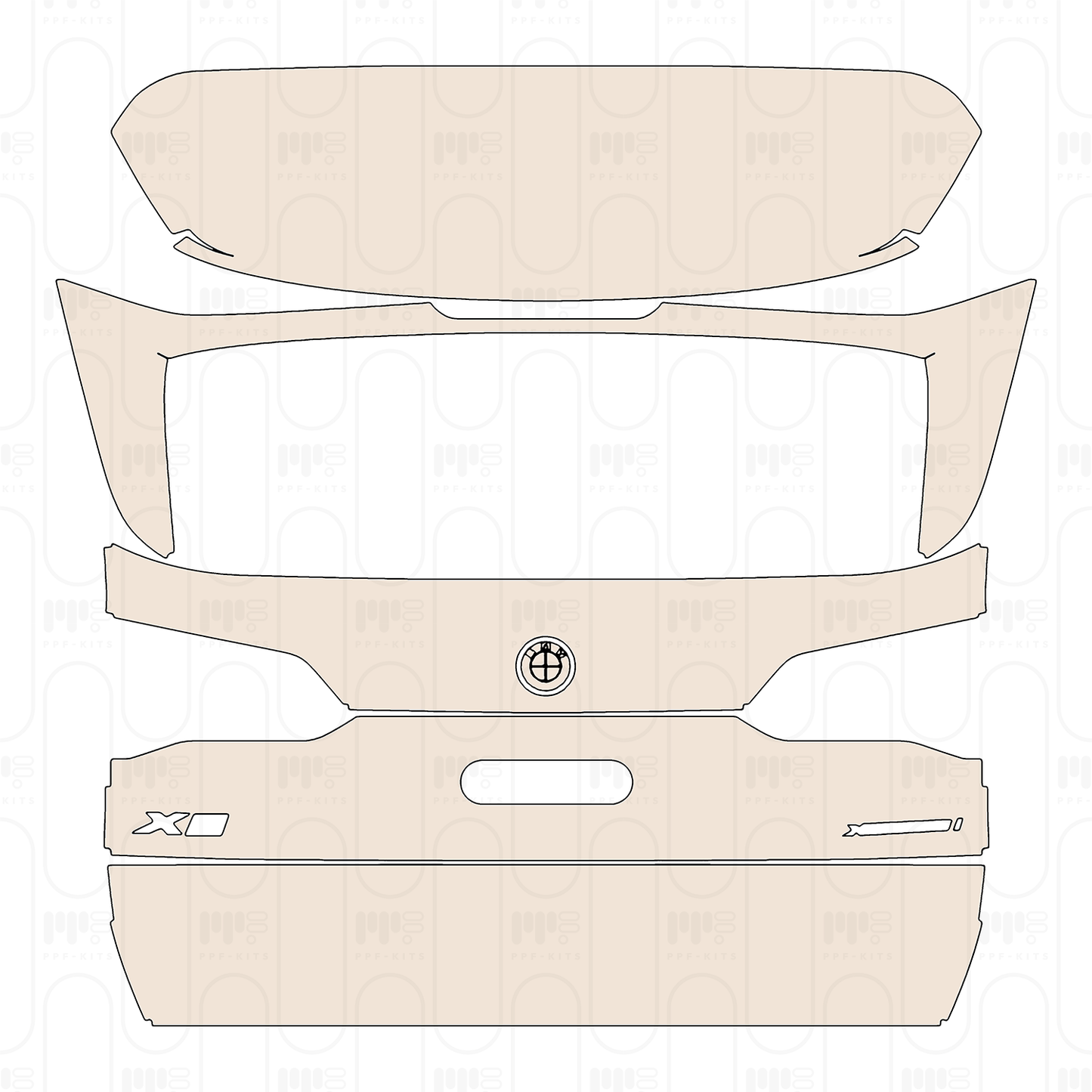 Trunk Lid with "X5" & "xDrive ##i" Emblems