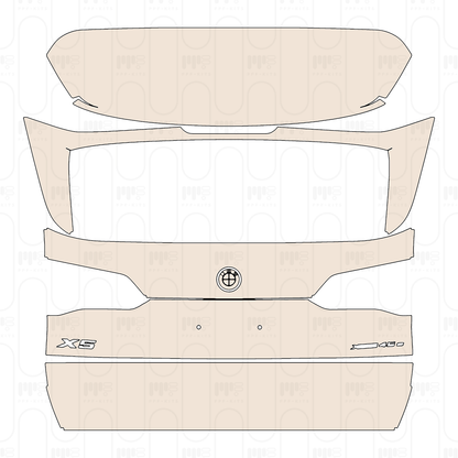 Trunk Lid with "X5" & "xDrive 45e" Emblems