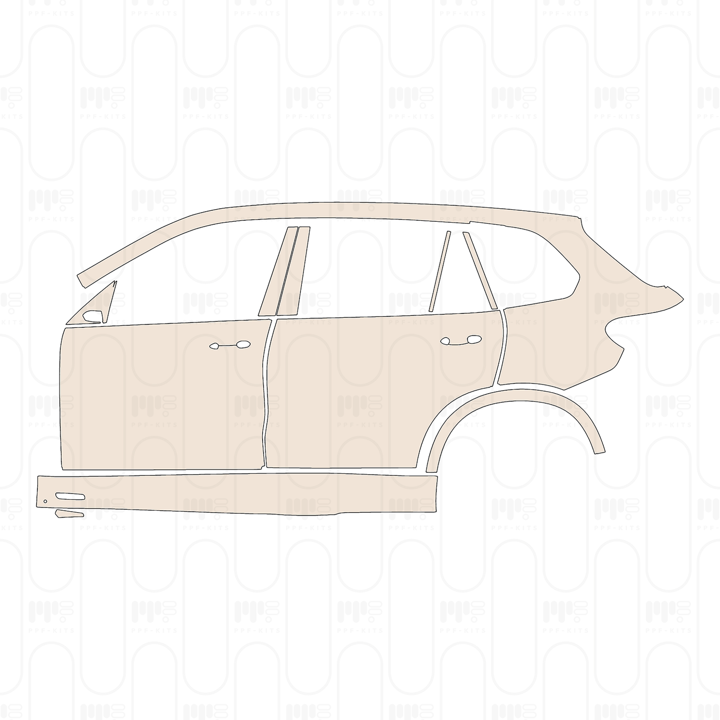 (left) Door+BC-Pillar+Rear Fender+Side Skirt