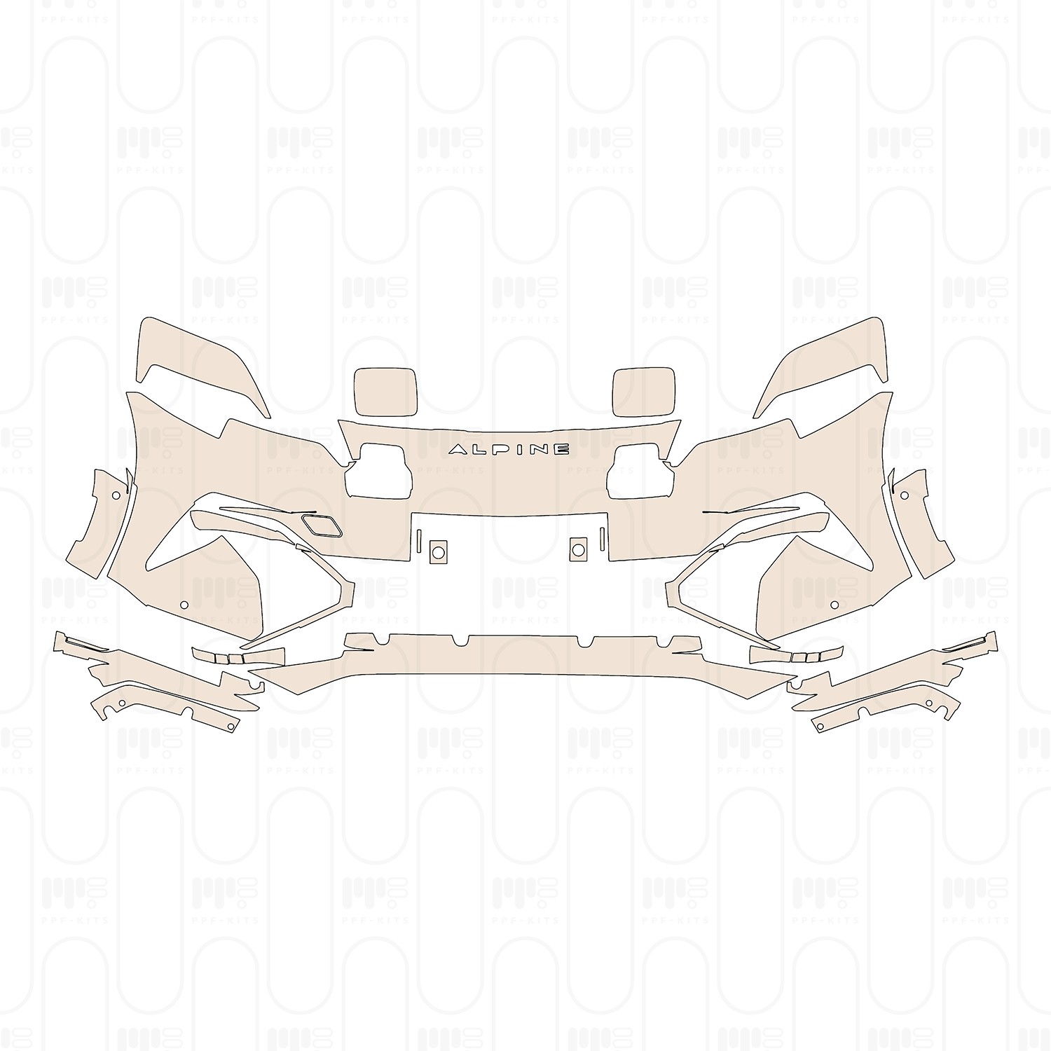 Bumper+Headlamp with 6 PDC (Parking Sensors)
