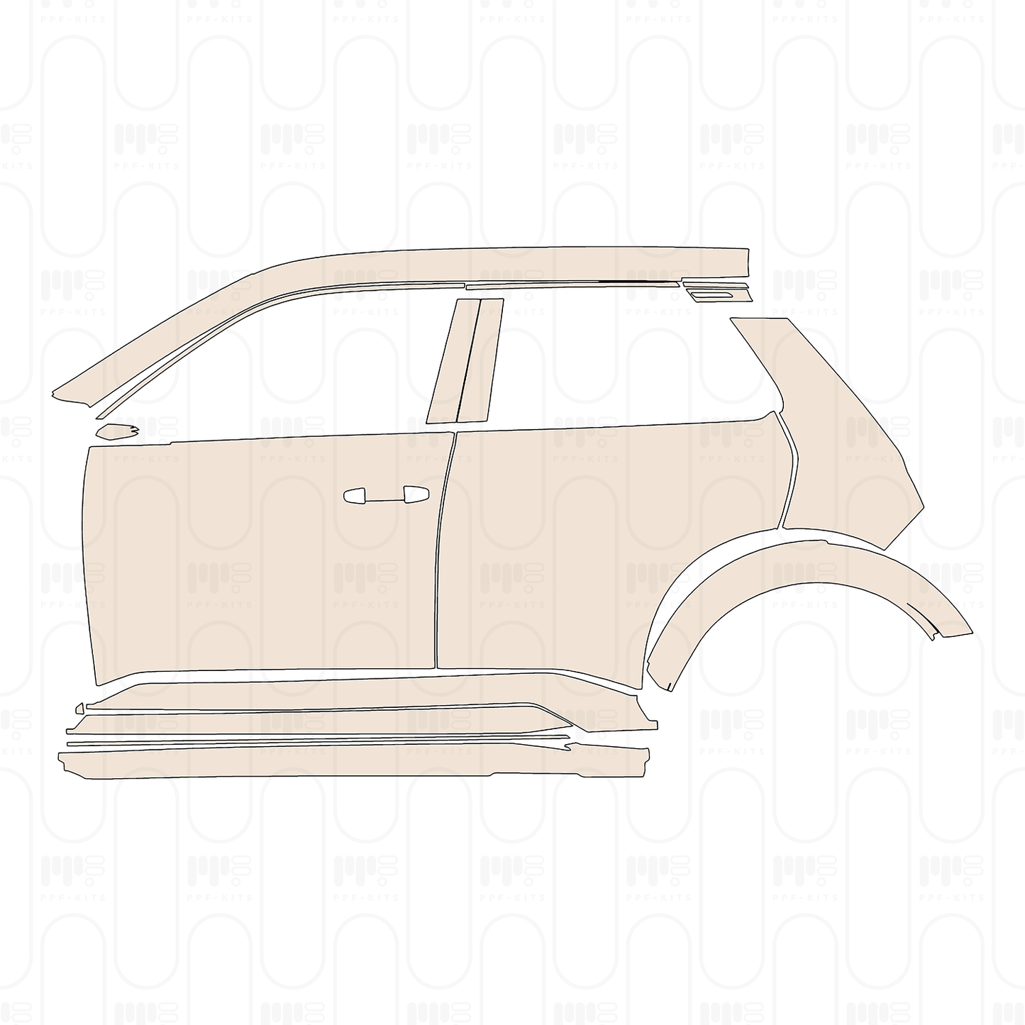(left) Door+Rear Fender+Side Skirt