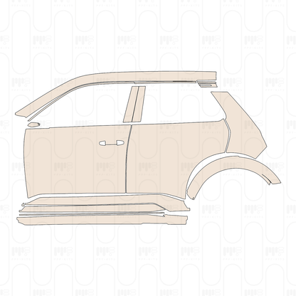 (left) Door+Rear Fender+Side Skirt